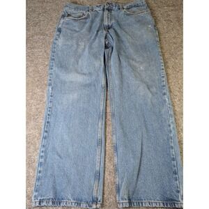 Blue Mountain Jeans Mens Size 38x32 Blue Denim Workwear Rugged Cotton NOTES